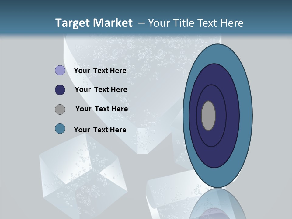 A Heart Shaped Ice Cubes On A Blue Background PowerPoint Template