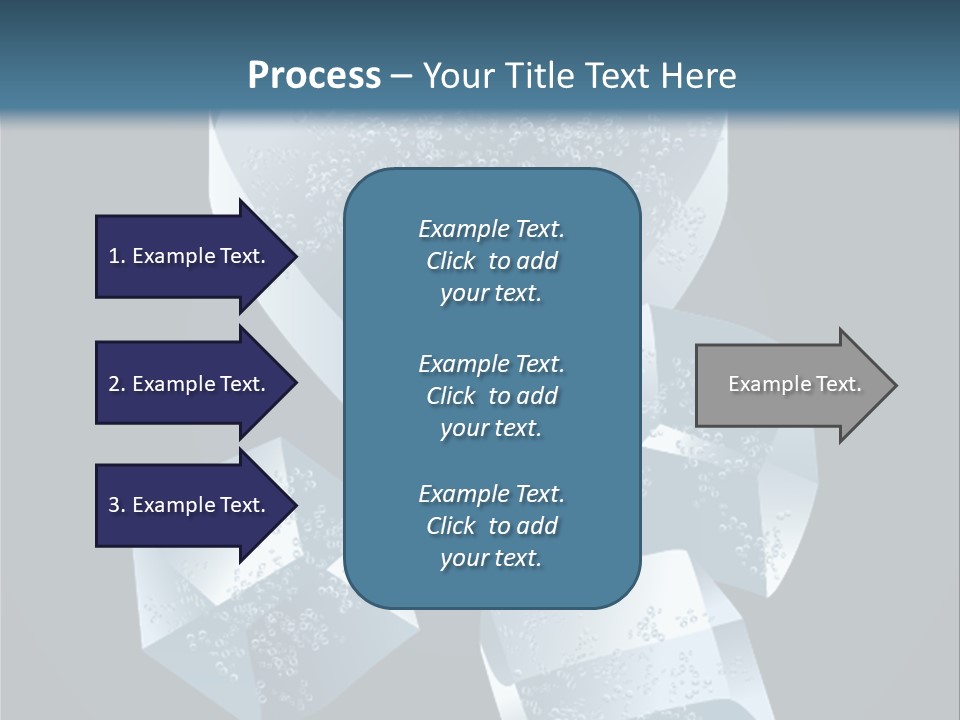 A Heart Shaped Ice Cubes On A Blue Background PowerPoint Template