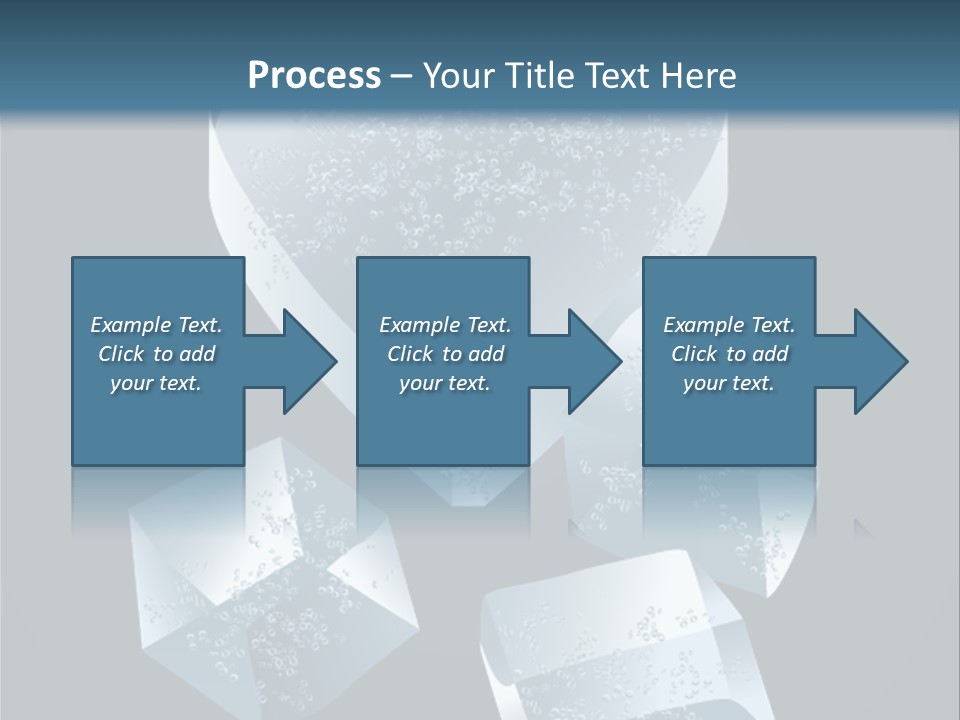 A Heart Shaped Ice Cubes On A Blue Background PowerPoint Template