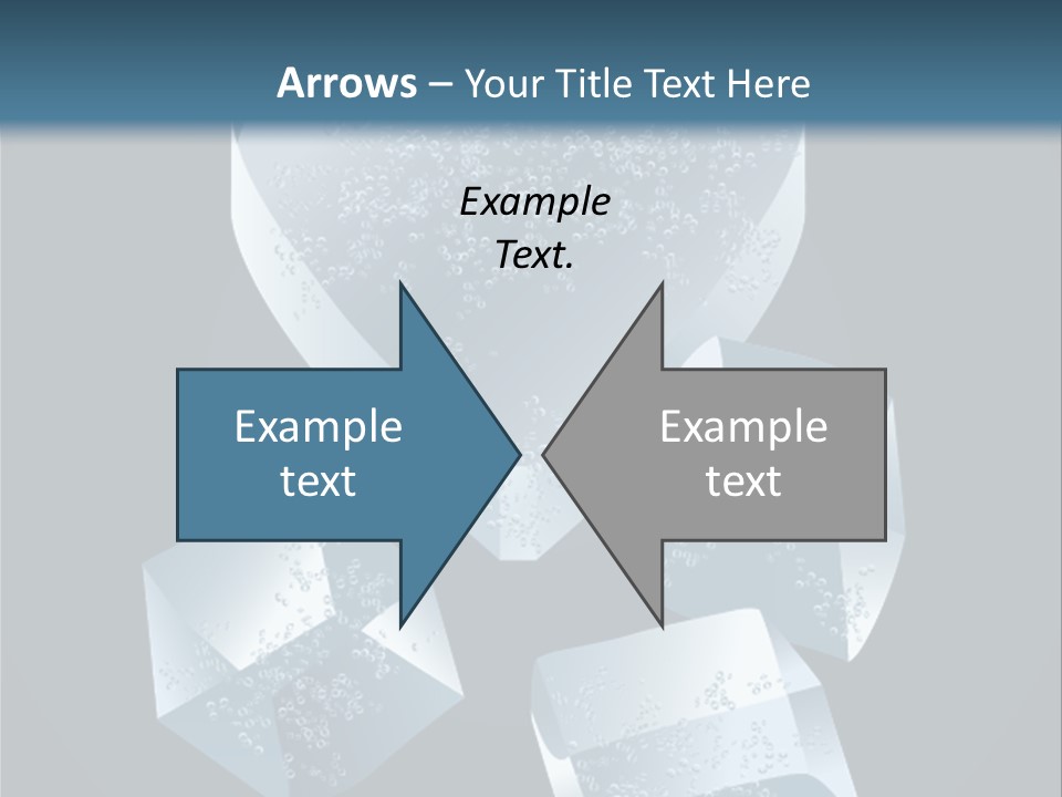 A Heart Shaped Ice Cubes On A Blue Background PowerPoint Template