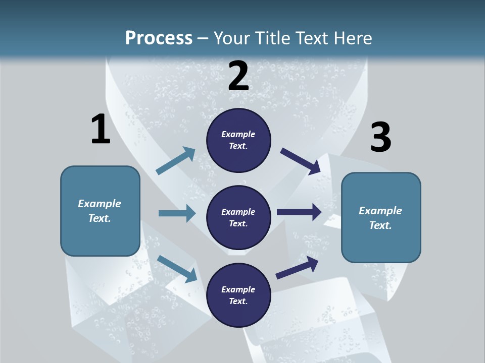 A Heart Shaped Ice Cubes On A Blue Background PowerPoint Template