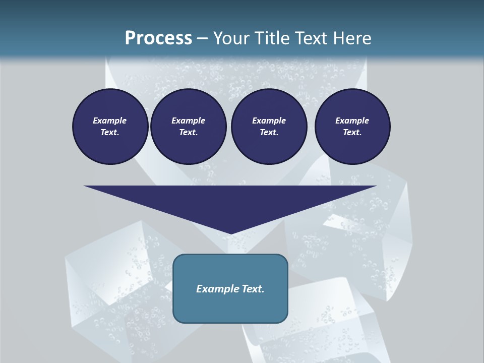 A Heart Shaped Ice Cubes On A Blue Background PowerPoint Template