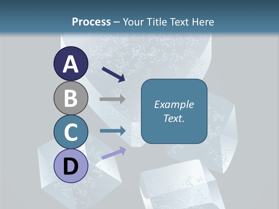 A Heart Shaped Ice Cubes On A Blue Background PowerPoint Template