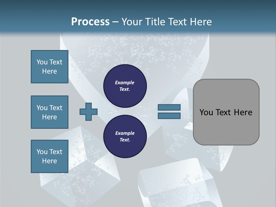 A Heart Shaped Ice Cubes On A Blue Background PowerPoint Template