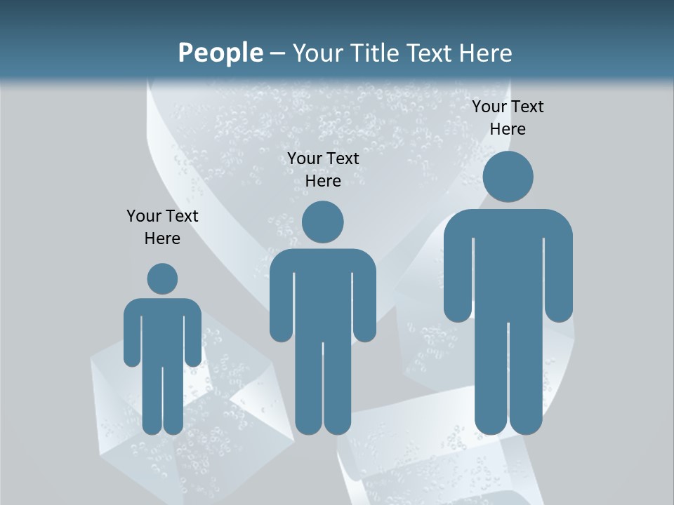 A Heart Shaped Ice Cubes On A Blue Background PowerPoint Template