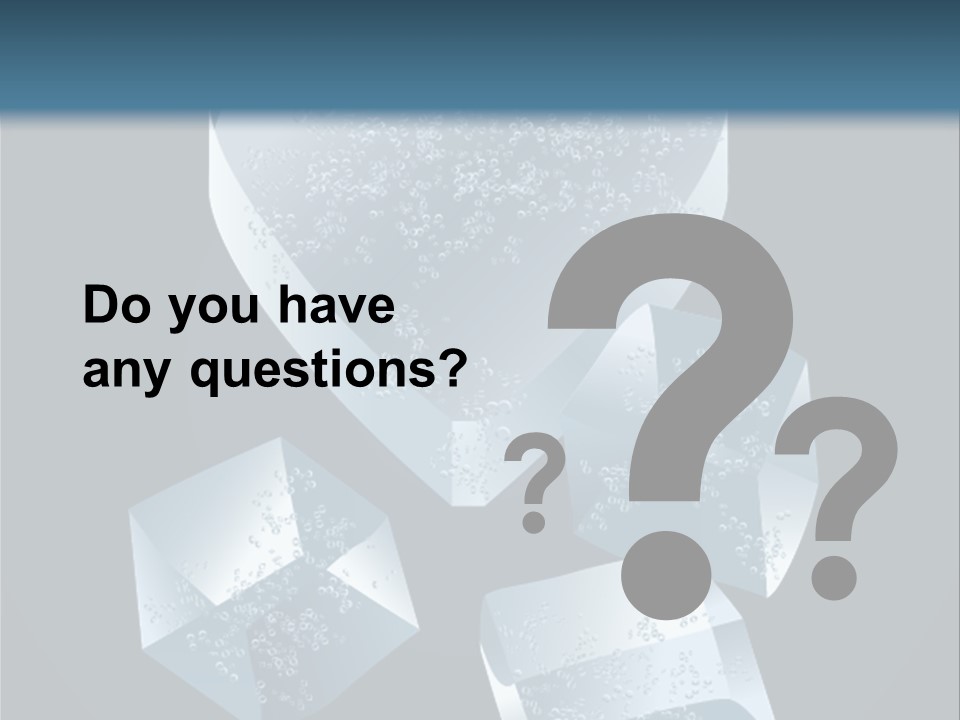 A Heart Shaped Ice Cubes On A Blue Background PowerPoint Template