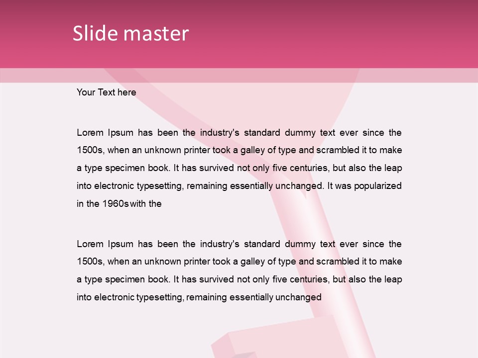 A Pink Heart Shaped Key On A Pink Background PowerPoint Template