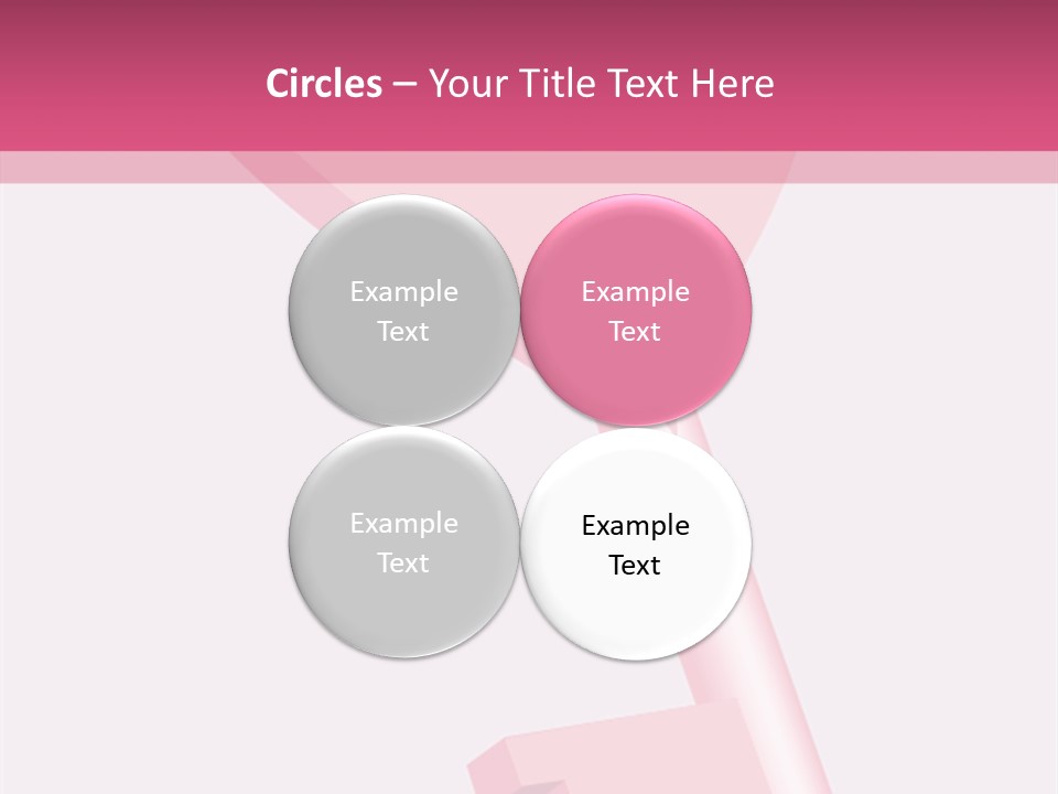 A Pink Heart Shaped Key On A Pink Background PowerPoint Template