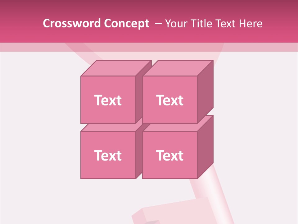 A Pink Heart Shaped Key On A Pink Background PowerPoint Template