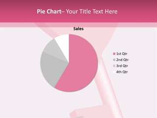 A Pink Heart Shaped Key On A Pink Background PowerPoint Template