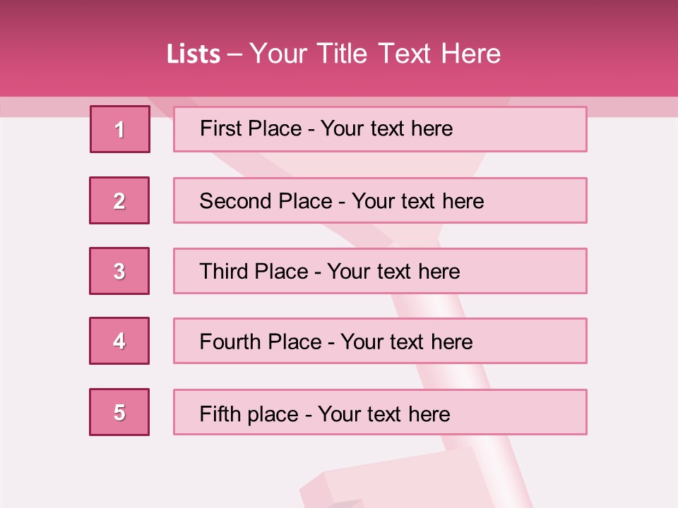 A Pink Heart Shaped Key On A Pink Background PowerPoint Template