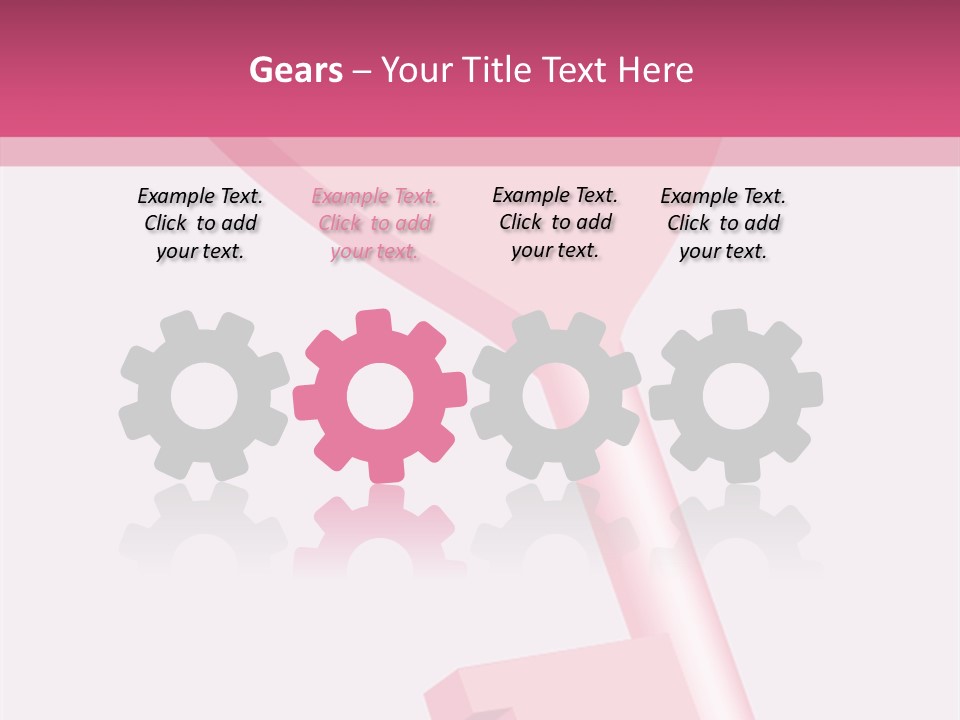 A Pink Heart Shaped Key On A Pink Background PowerPoint Template