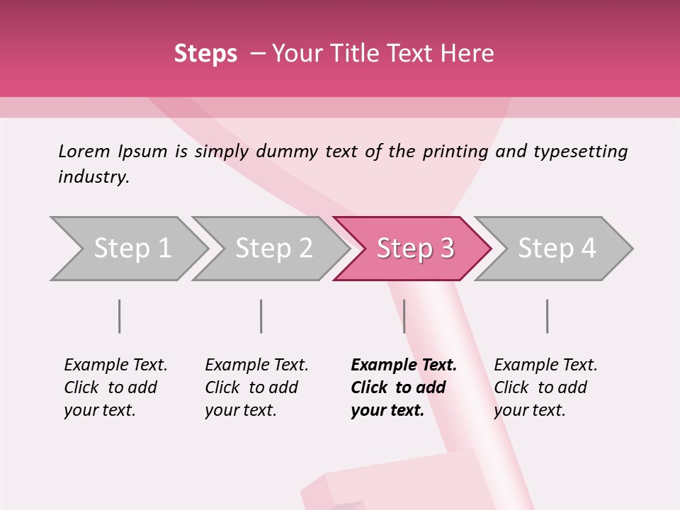 A Pink Heart Shaped Key On A Pink Background PowerPoint Template