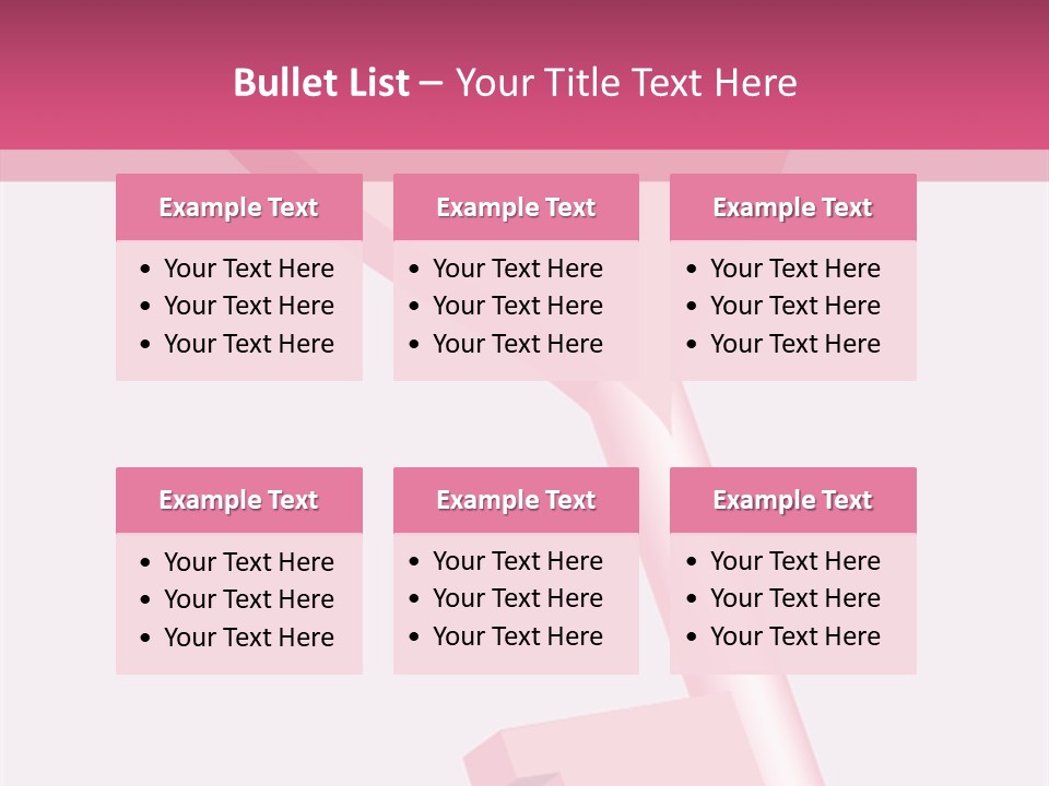 A Pink Heart Shaped Key On A Pink Background PowerPoint Template
