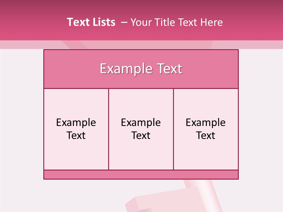 A Pink Heart Shaped Key On A Pink Background PowerPoint Template