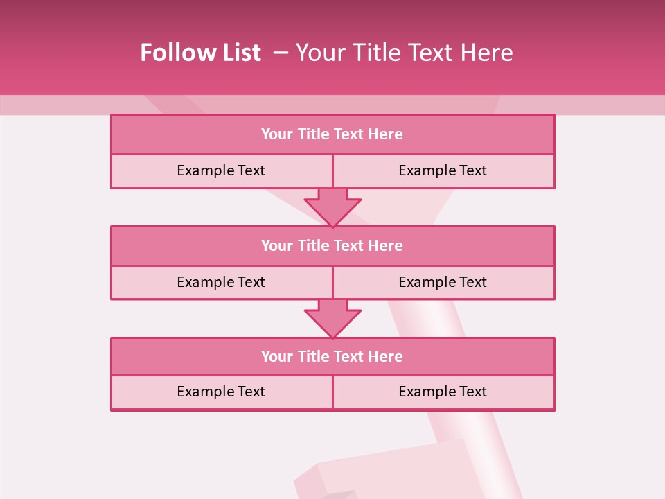 A Pink Heart Shaped Key On A Pink Background PowerPoint Template