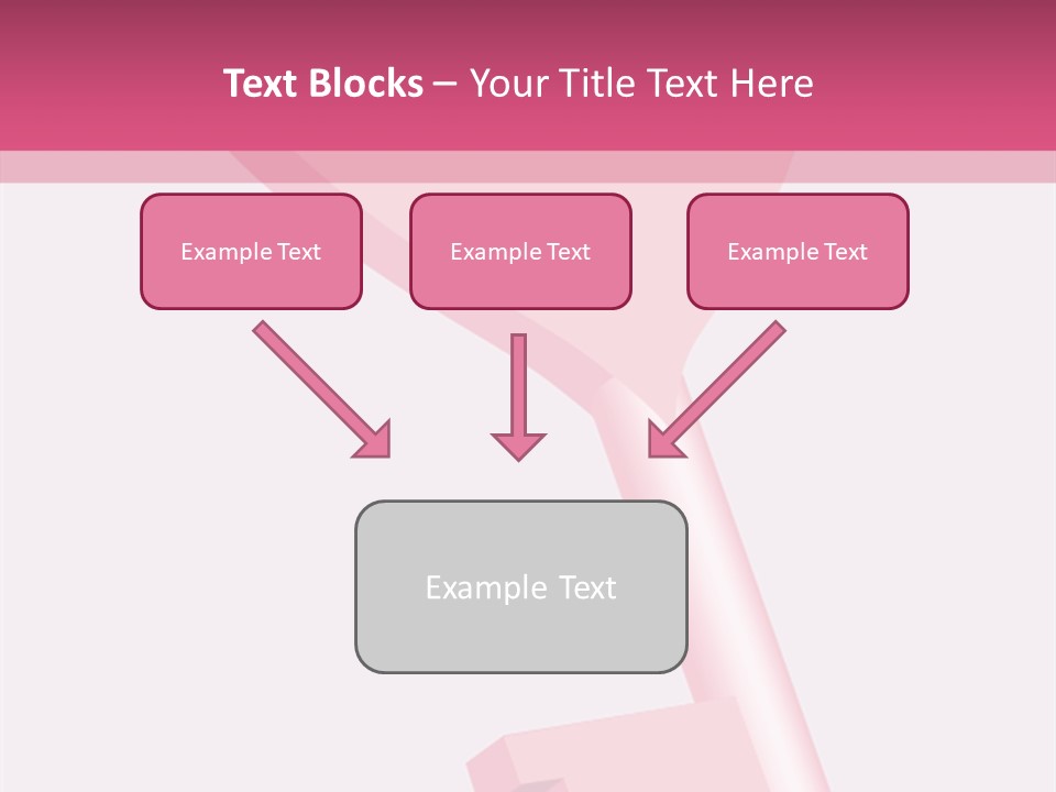 A Pink Heart Shaped Key On A Pink Background PowerPoint Template