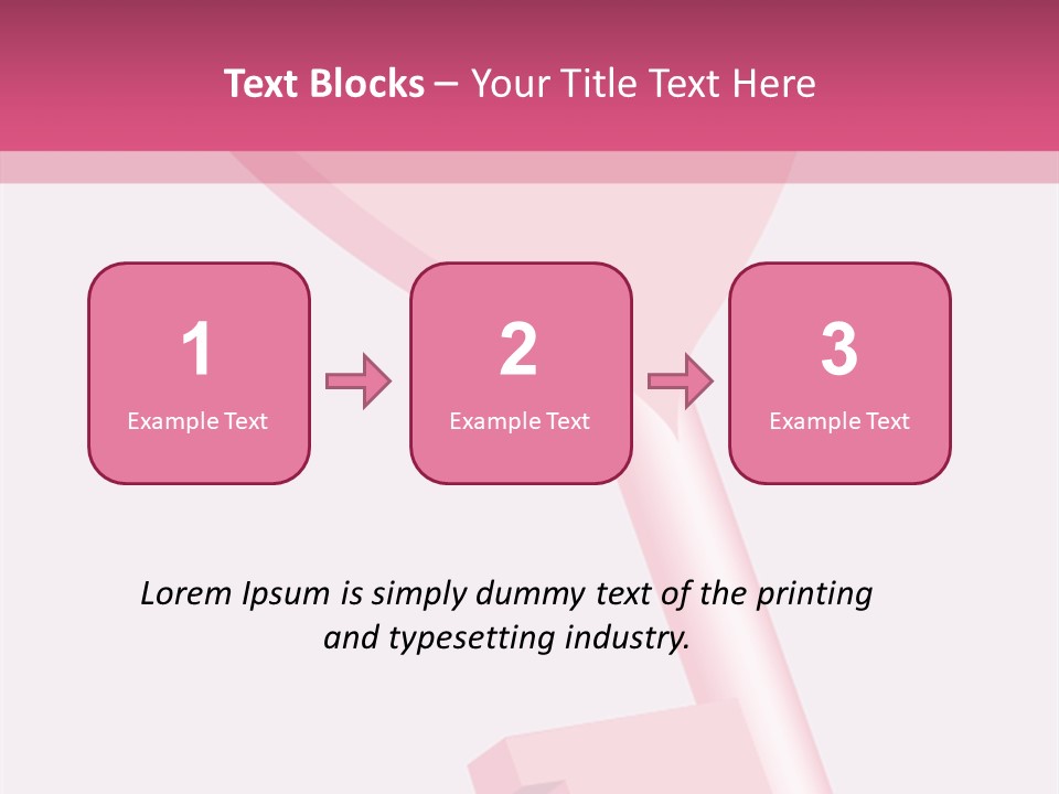 A Pink Heart Shaped Key On A Pink Background PowerPoint Template