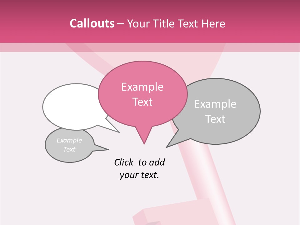 A Pink Heart Shaped Key On A Pink Background PowerPoint Template