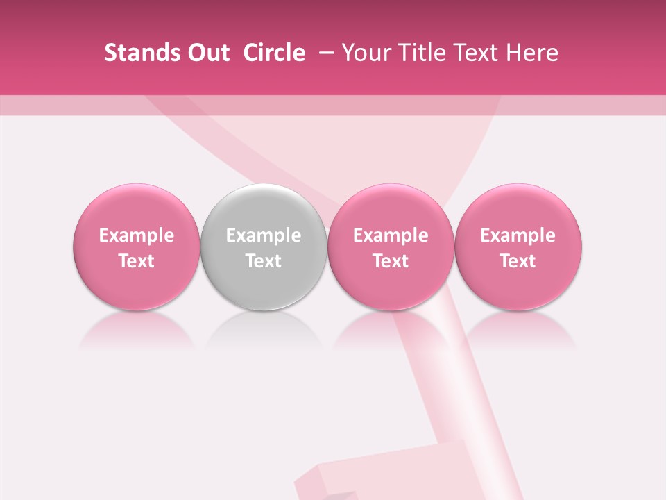 A Pink Heart Shaped Key On A Pink Background PowerPoint Template