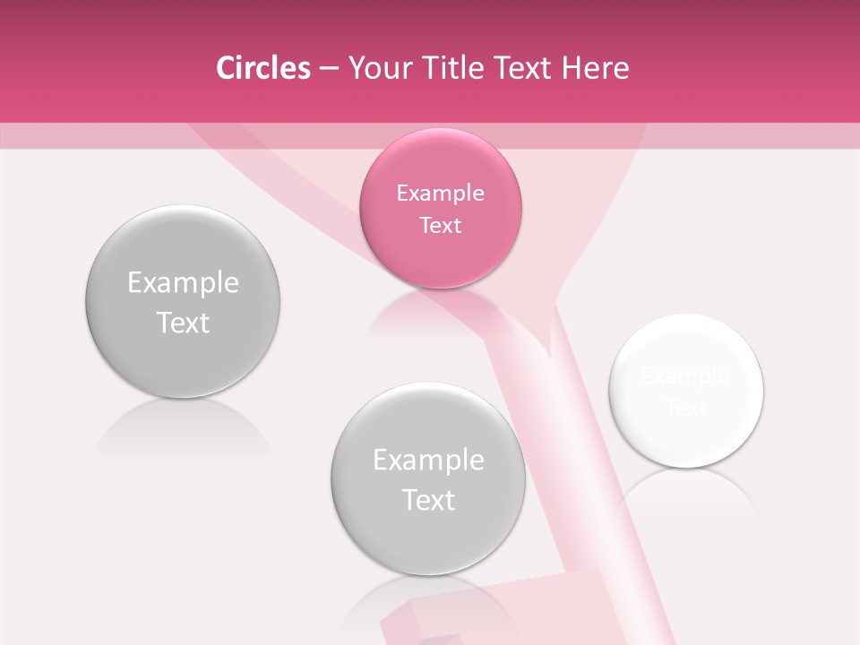 A Pink Heart Shaped Key On A Pink Background PowerPoint Template