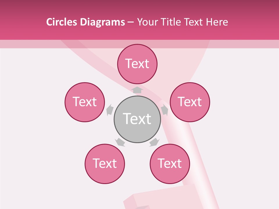 A Pink Heart Shaped Key On A Pink Background PowerPoint Template