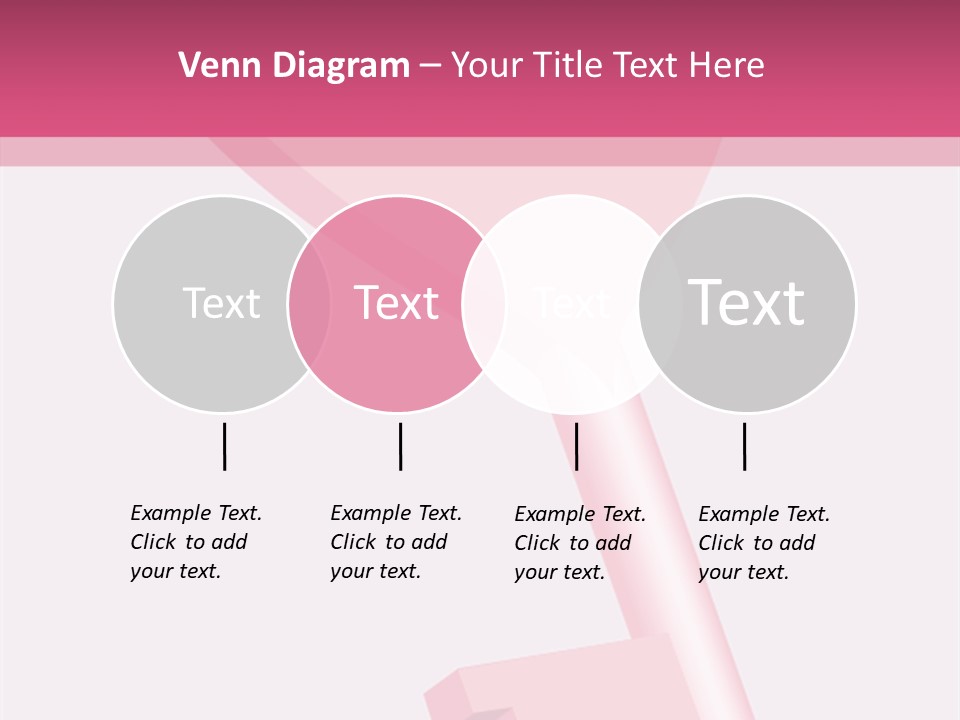 A Pink Heart Shaped Key On A Pink Background PowerPoint Template