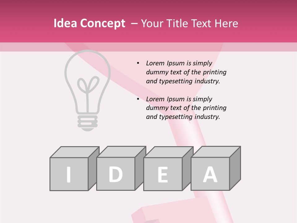 A Pink Heart Shaped Key On A Pink Background PowerPoint Template