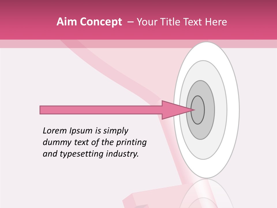 A Pink Heart Shaped Key On A Pink Background PowerPoint Template