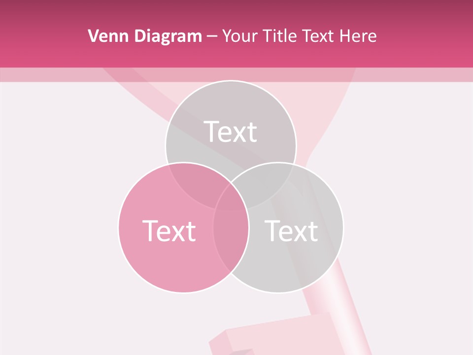 A Pink Heart Shaped Key On A Pink Background PowerPoint Template