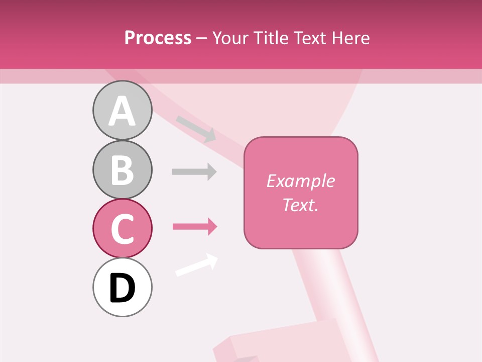 A Pink Heart Shaped Key On A Pink Background PowerPoint Template