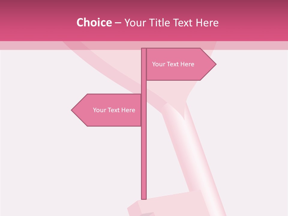 A Pink Heart Shaped Key On A Pink Background PowerPoint Template