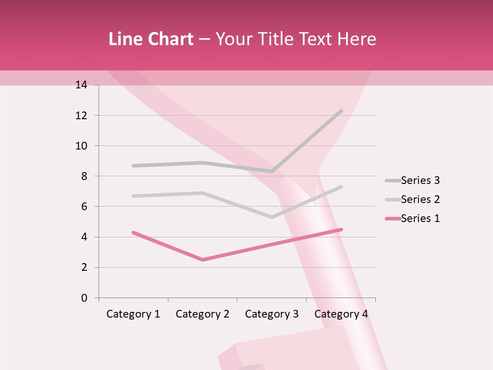 A Pink Heart Shaped Key On A Pink Background PowerPoint Template