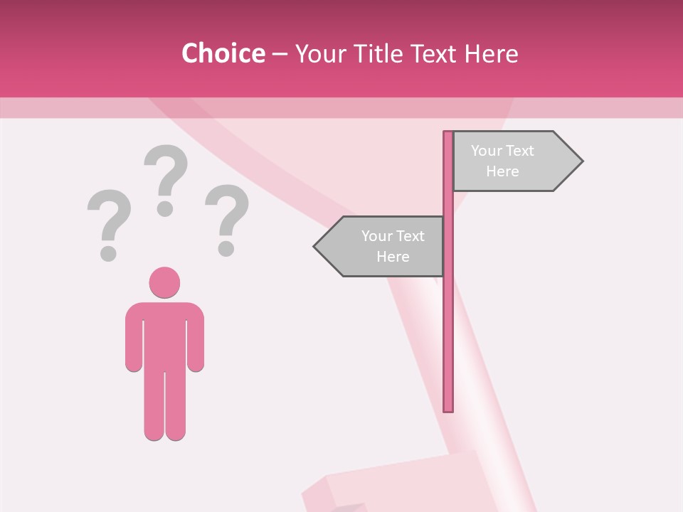 A Pink Heart Shaped Key On A Pink Background PowerPoint Template