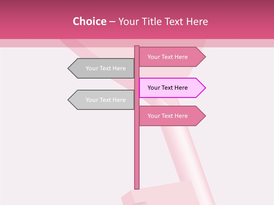 A Pink Heart Shaped Key On A Pink Background PowerPoint Template