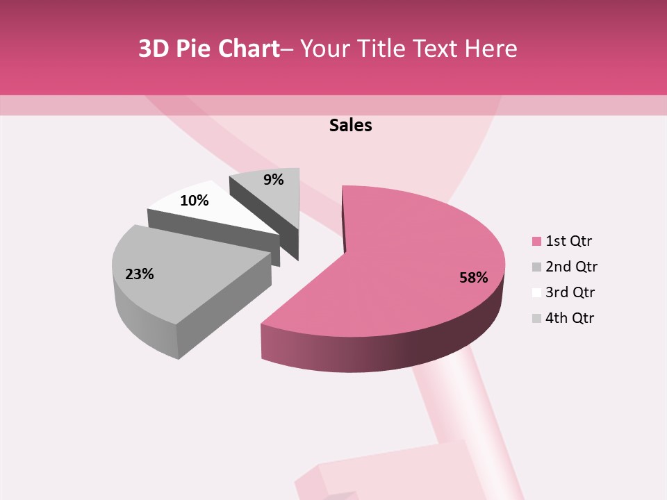 A Pink Heart Shaped Key On A Pink Background PowerPoint Template