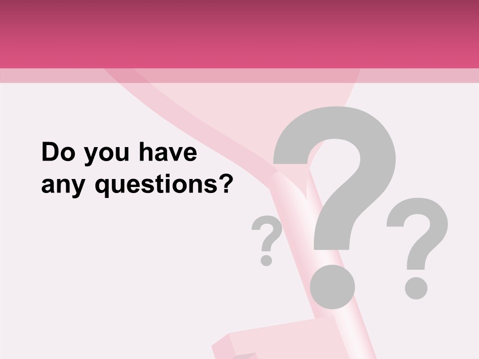 A Pink Heart Shaped Key On A Pink Background PowerPoint Template