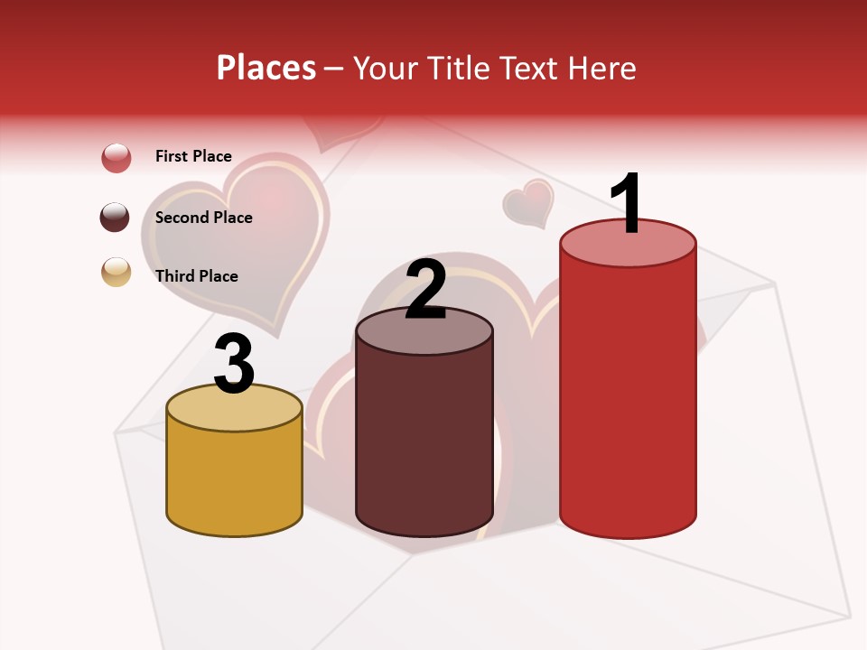 A Envelope With Hearts Coming Out Of It PowerPoint Template