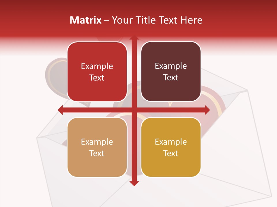 A Envelope With Hearts Coming Out Of It PowerPoint Template