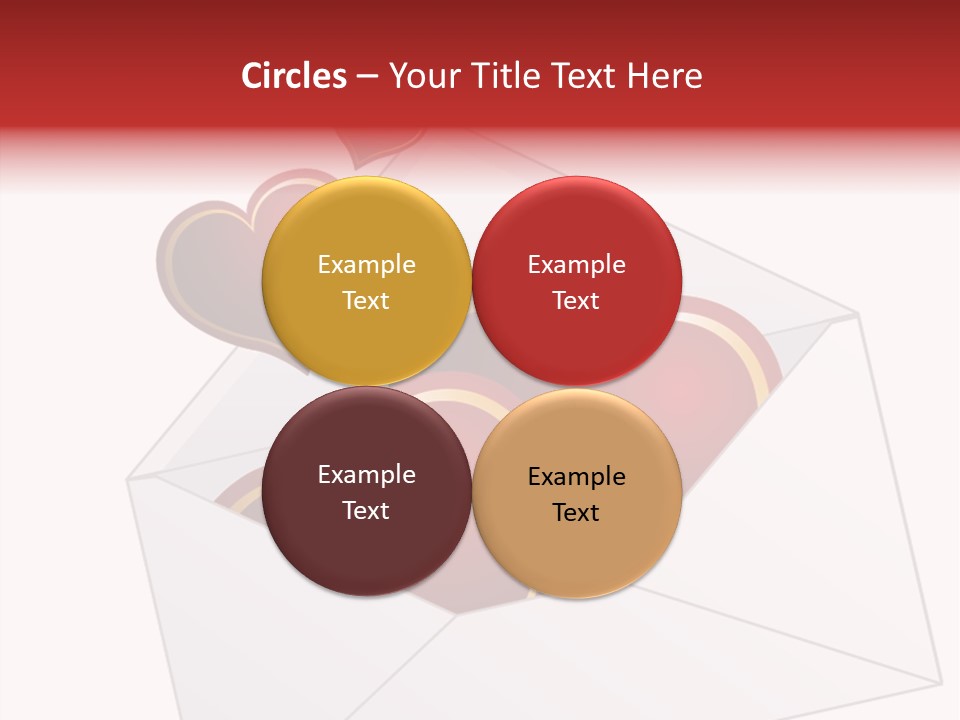 A Envelope With Hearts Coming Out Of It PowerPoint Template