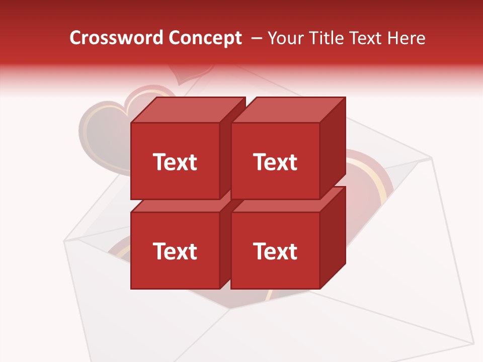 A Envelope With Hearts Coming Out Of It PowerPoint Template