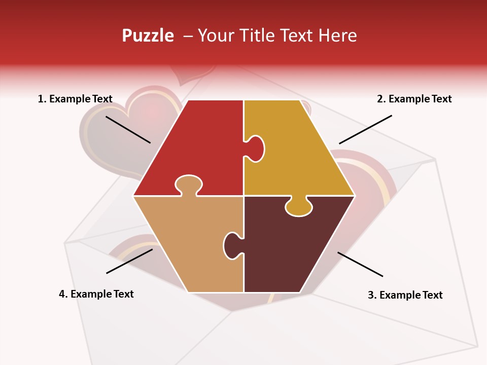 A Envelope With Hearts Coming Out Of It PowerPoint Template