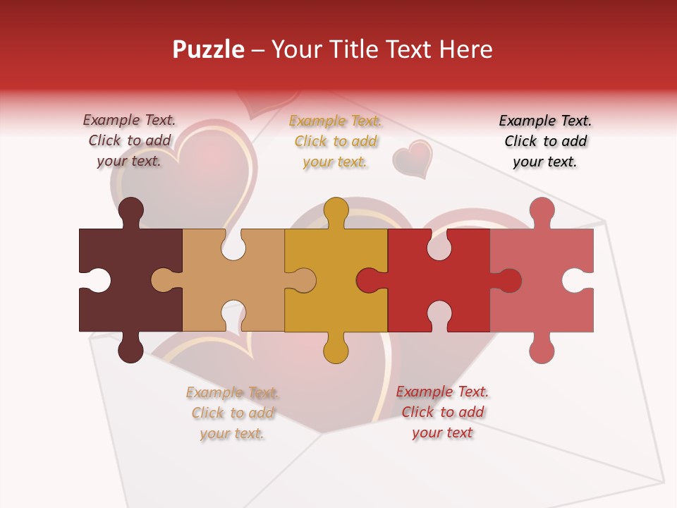 A Envelope With Hearts Coming Out Of It PowerPoint Template