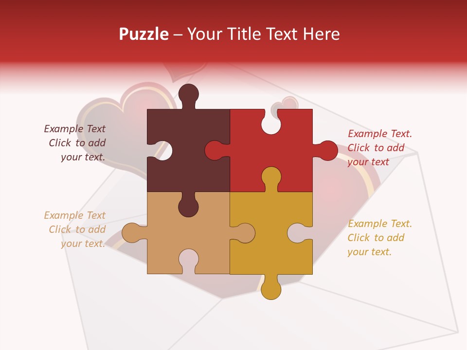 A Envelope With Hearts Coming Out Of It PowerPoint Template