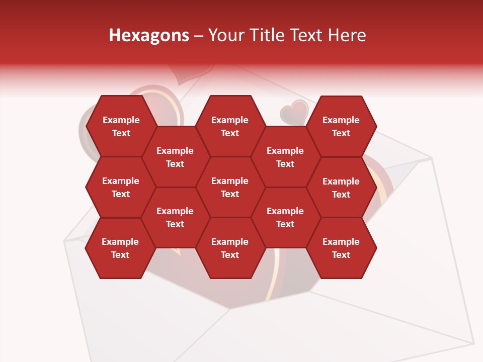 A Envelope With Hearts Coming Out Of It PowerPoint Template