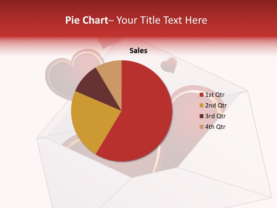 A Envelope With Hearts Coming Out Of It PowerPoint Template