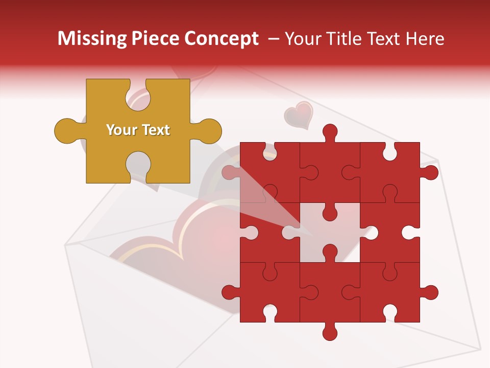 A Envelope With Hearts Coming Out Of It PowerPoint Template