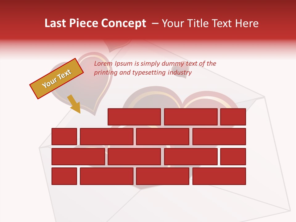 A Envelope With Hearts Coming Out Of It PowerPoint Template