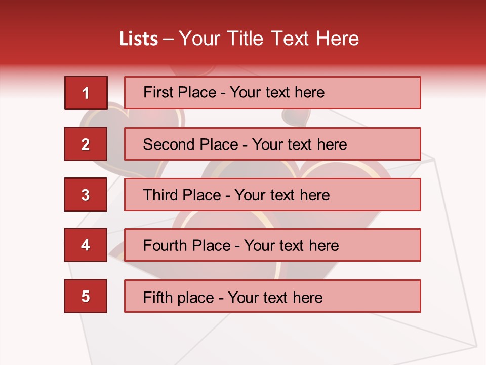 A Envelope With Hearts Coming Out Of It PowerPoint Template