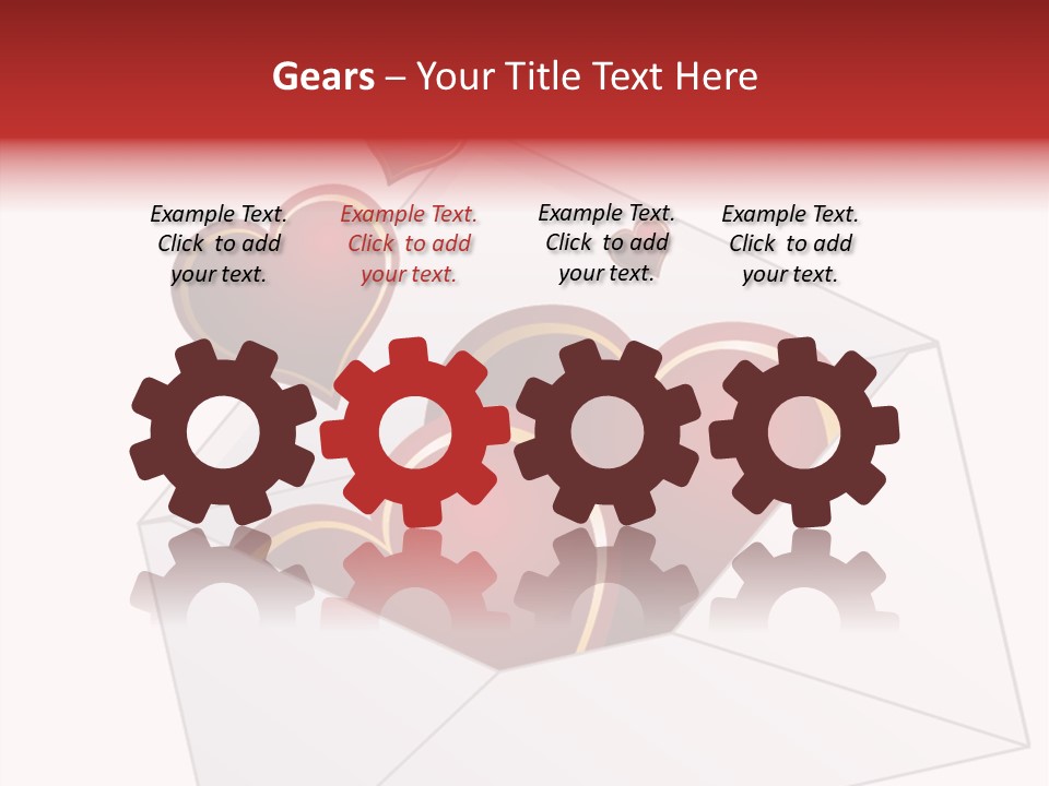 A Envelope With Hearts Coming Out Of It PowerPoint Template